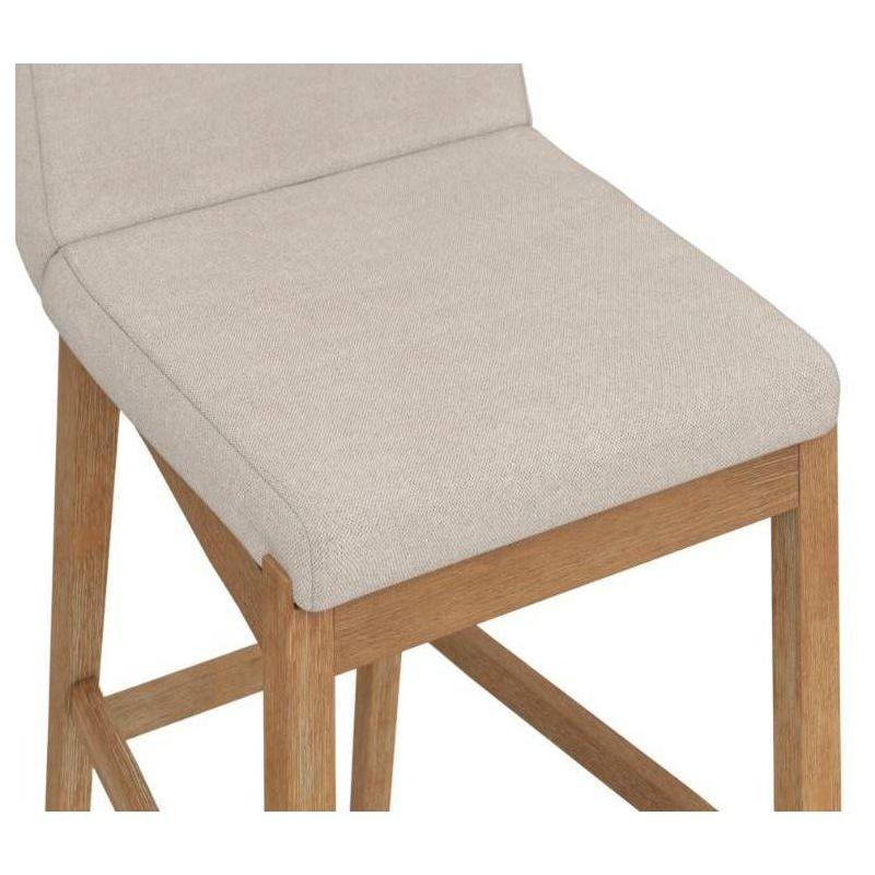 Nathan James Upholstered Wooden Stool