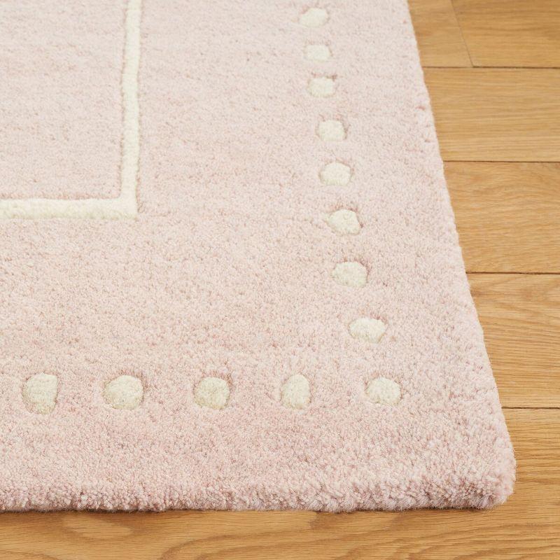 Bella BEL151 Hand Tufted Area Rug - Light Pink/Ivory - 5'x5' - Safavieh.