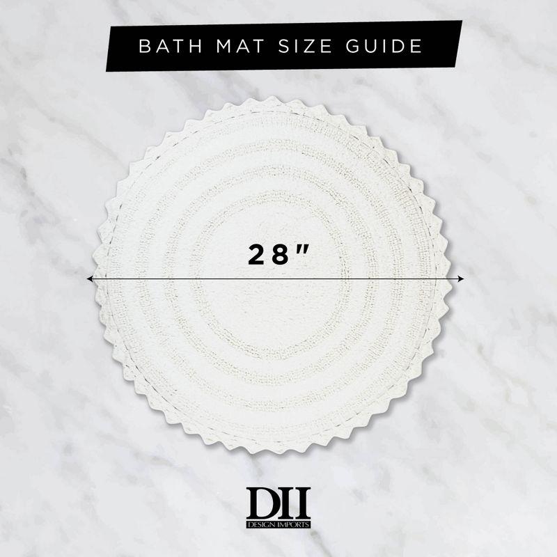Design Imports Yellow Round Crochet Bath Mat