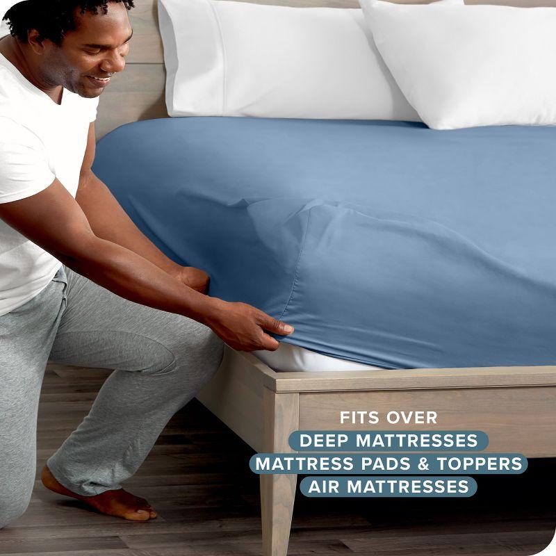 Bare Home 24" Extra Deep Pocket Microfiber Fitted Sheet