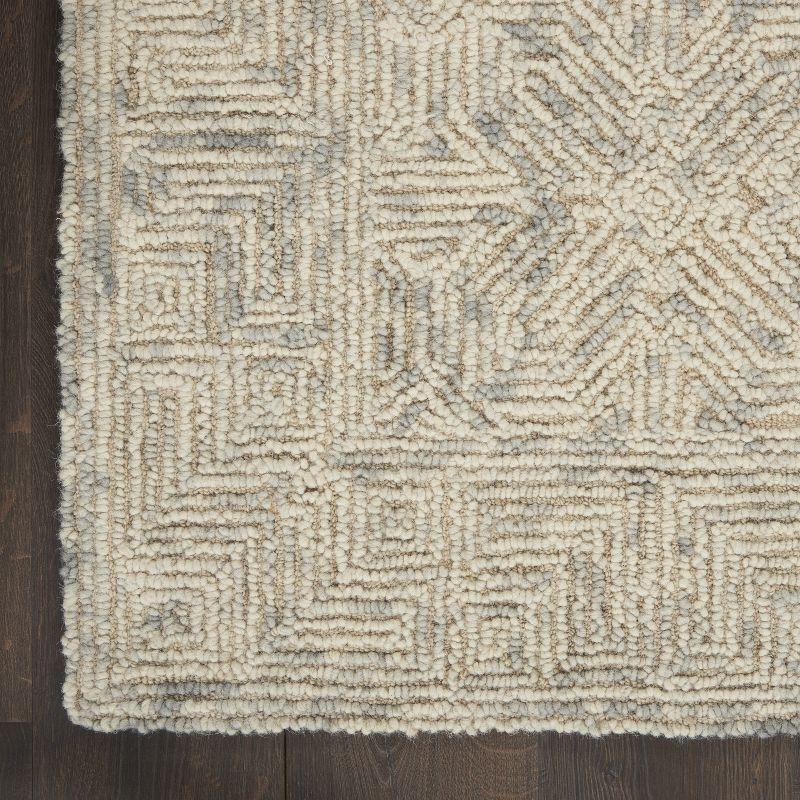 Hand-Tufted Vail Beige/Grey Wool Rectangular Area Rug, 8' x 12'