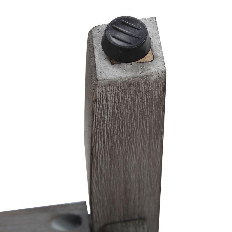 WestinTrends 24" Upholstered Saddle Seat Counter Stool (Set of 2), Antique Gray/Beige