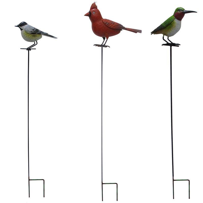 Meadow Creek Assorted Iron 40 in. H Bird Outdoor Garden Stake - Case of 12