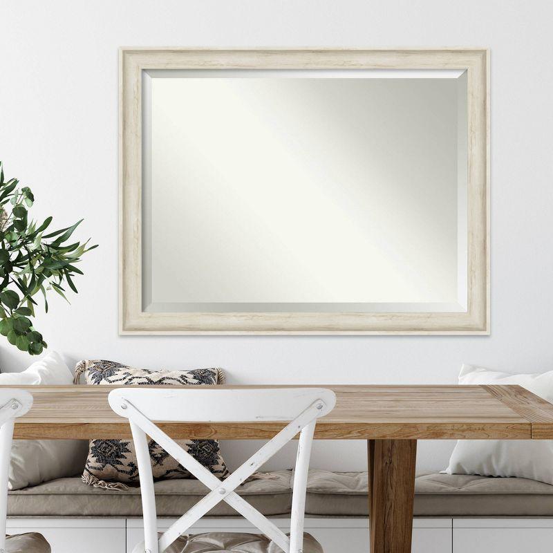 Regal Framed Bathroom Vanity Wall Mirror Birch Cream - Amanti Art