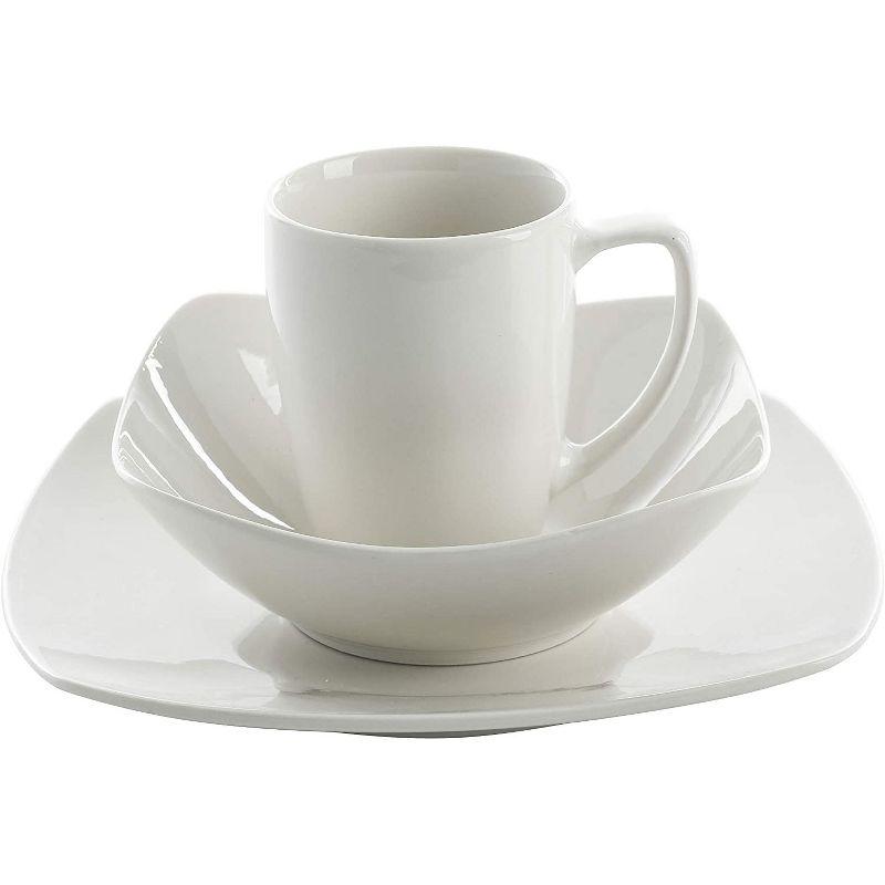 Zen Buffetware 12 Piece Dinnerware Set, White