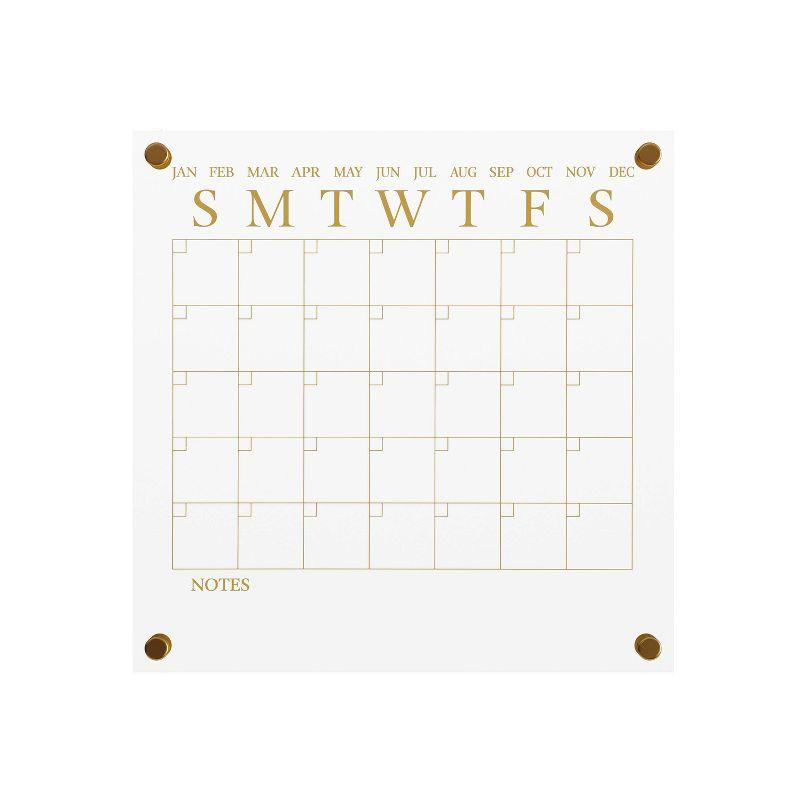 Thomas Martha Stewart Acrylic Wall Calendar with Dry Erase Marker and Mounting Hardware