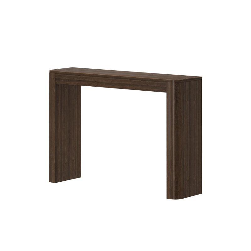 Plank+Beam 46" Solid Wood Console Table, Conture Rounded Edge Sofa Table, Narrow Entryway Table, Console Tables for Entryway, Walnut