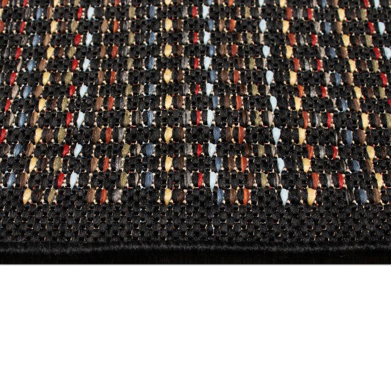 Midnight Square Flat-Woven Synthetic Indoor/Outdoor Rug