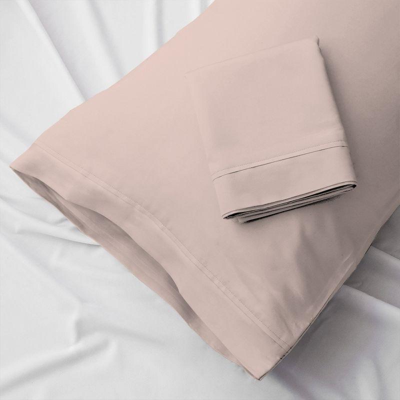 Blush Cotton Embroidered Standard Pillowcases