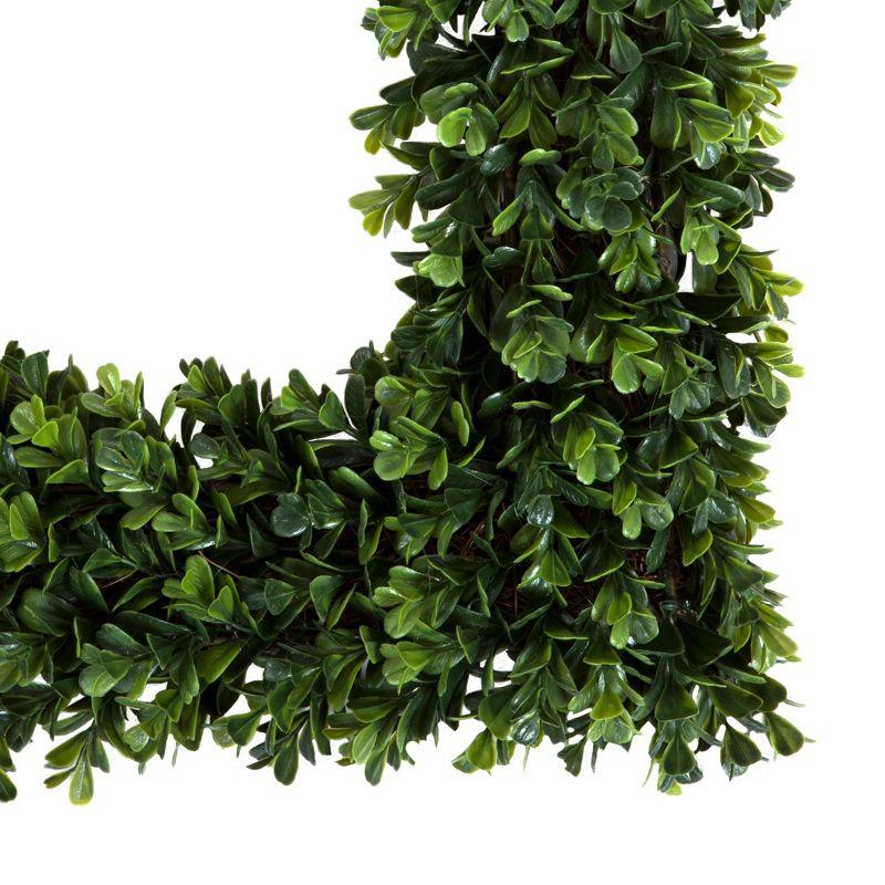 Nature Spring 16.5" Boxwood Artificial Wreath for the Front Door - Green