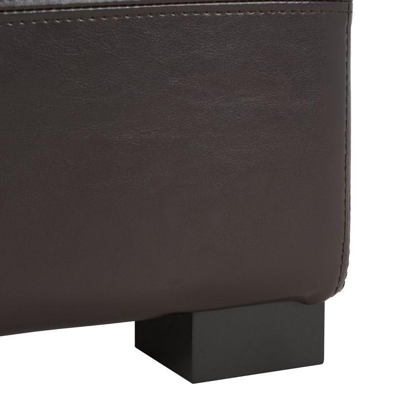 Maiden Large Tufted Storage Bench - Brown - Safavieh