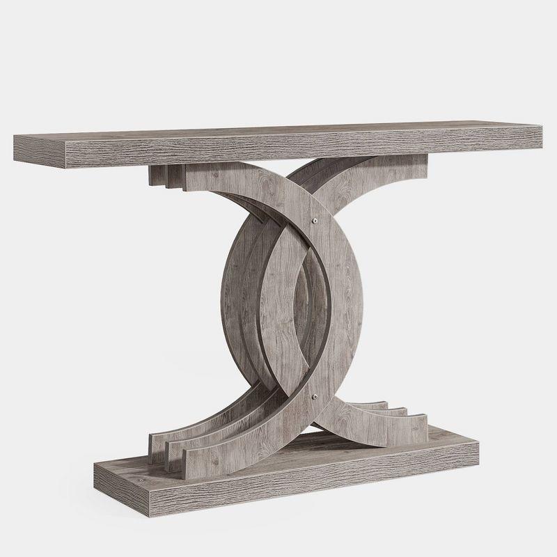 Tribesigns 39-inch Wooden Console Tables with Geometric Base