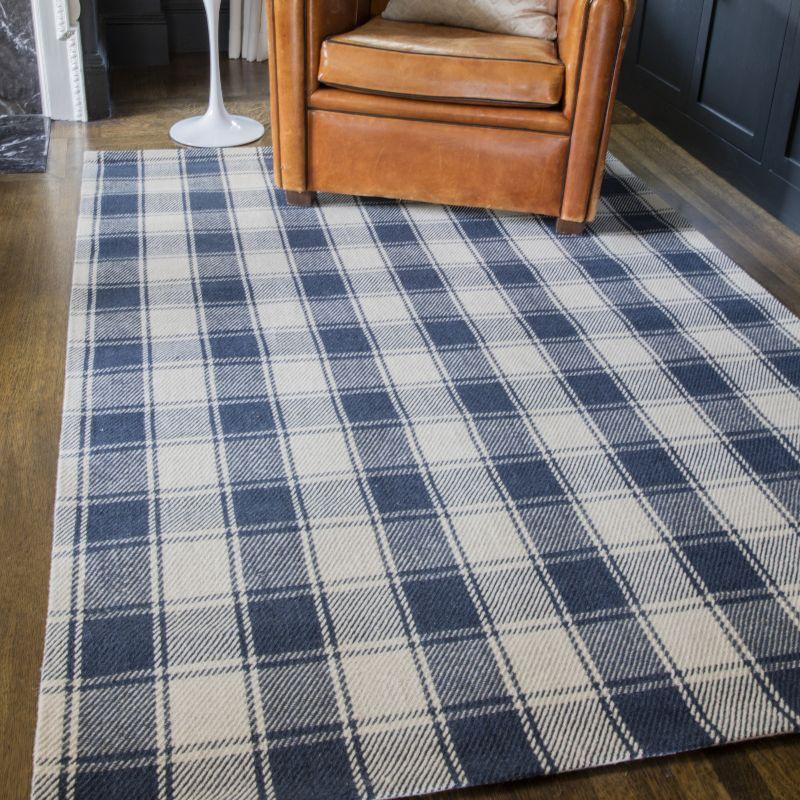 Marlborough Performance Wool Plaid Rug