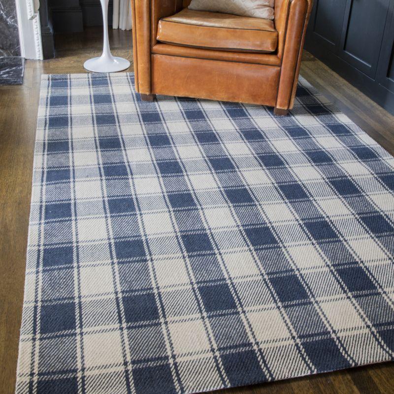 Marlborough Handwoven Navy Blue/Ivory Rug