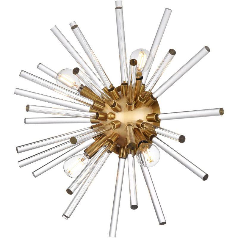 Elegant Lighting Sienna 18 inch crystal rod wall sconce in gold