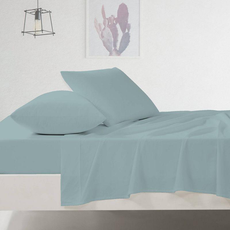 300 Thread Count Wrinkle Resistant Solid Sheet Set - Color Sense