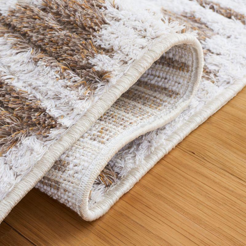 Augustine Ivory & Beige Boho-Mod Flatweave Synthetic Rug