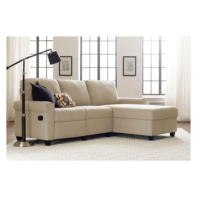 Serta Copenhagen Reclining Sectional Sofa with Storage Chaise