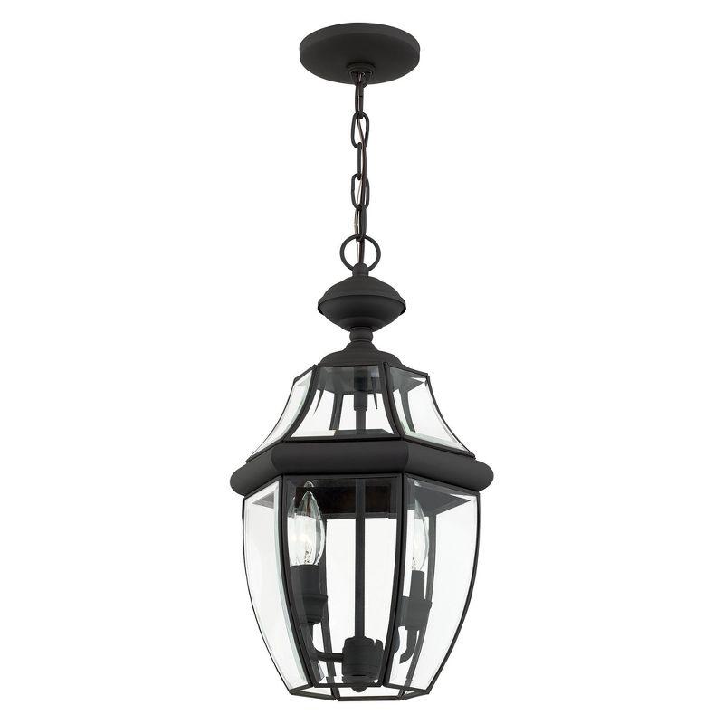Lighting Lumens 2 Light Outdoor Chain Lantern Pendant with Clear Glass Shade