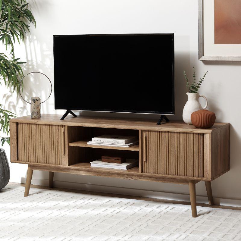 Aphra 2 Door 2 Shelf Media Stand - MED9624 - Oak - Safavieh