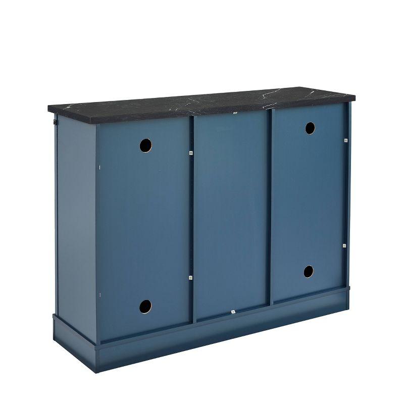 47" Wine Bar Cabinet Navy - Home Essentials