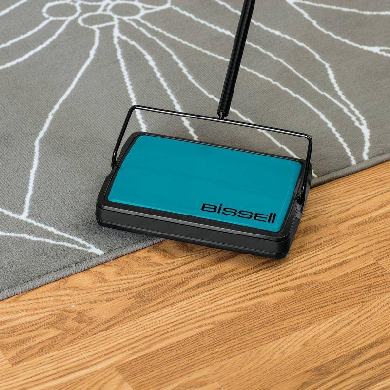 Bissell EasySweep Compact Cordless Floor and Carpet Sweeper, Teal