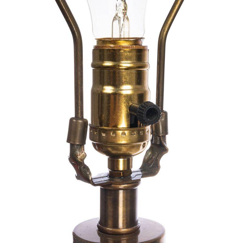 Storied Home Textured Glass Base Table Lamp: Antique Bronze, UL Listed, 26" Height