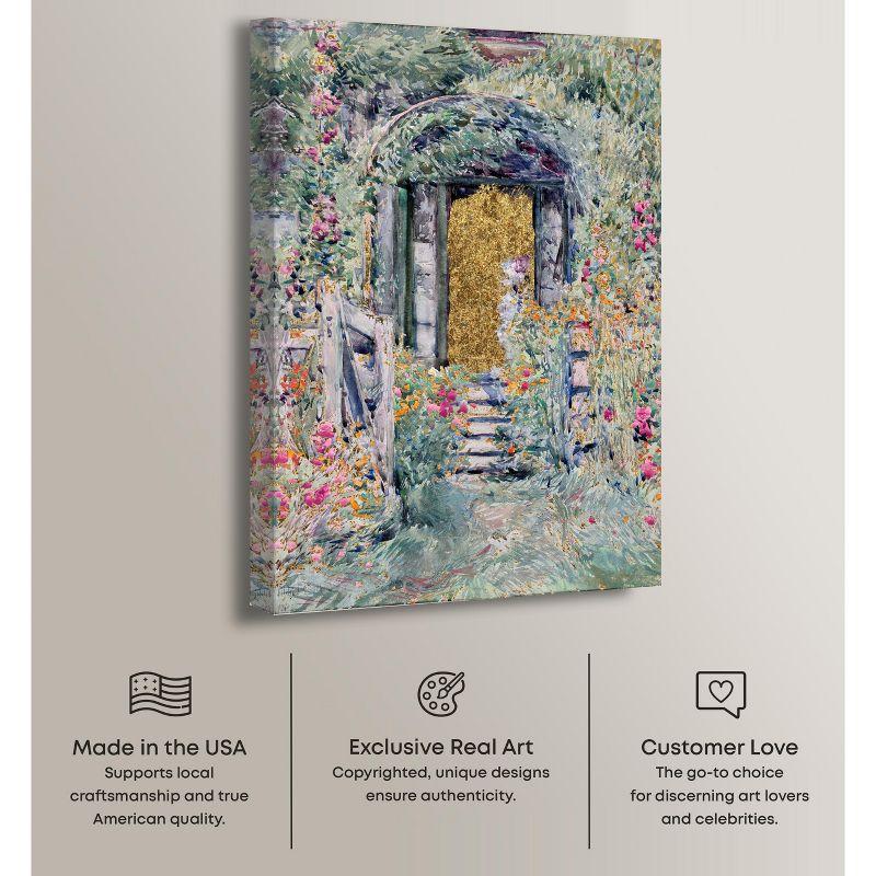 Art Remedy Golden Door Garden Impresionism Landscape Wall Art, 16" x 24", Gallery Wrapped