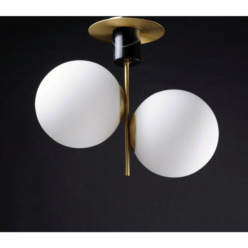 Drake 2 Light Glass Semi Flush Mount
