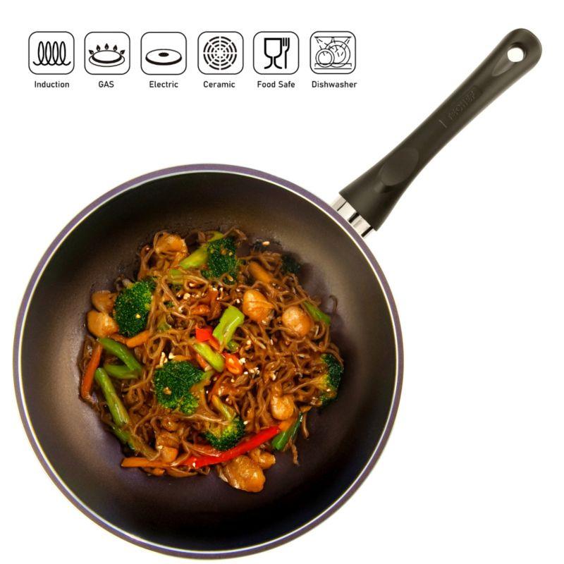 TECHEF Art - 12" Nonstick Wok/Stir-Fry Pan with Cover