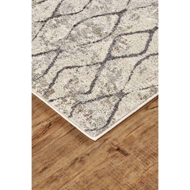 Kano Transitional Diamond Ivory/Gray/Taupe Area Rug