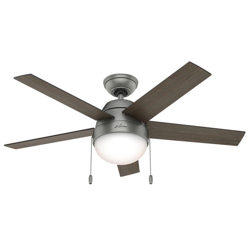 Hunter Fan 46" Anslee Standard Ceiling Fan with Pull Chain and Light Kit Included