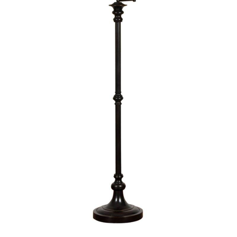 Menlo 62" Adjustable Swing Arm Floor Lamp in Aged Bronze with Cream Shade