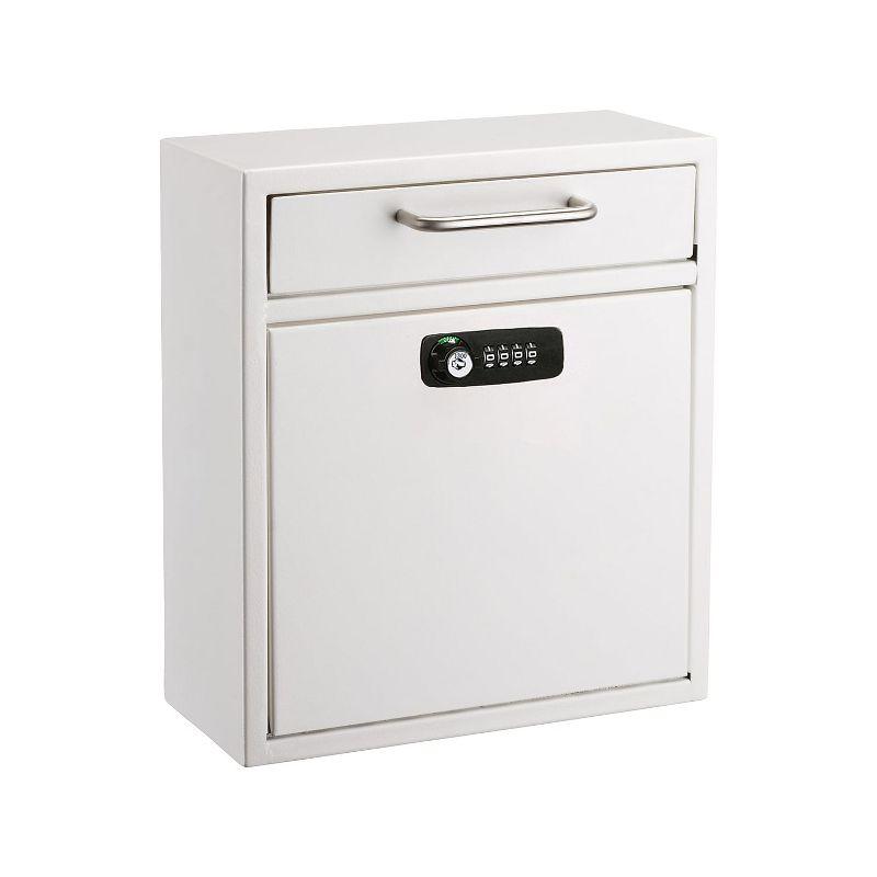 AdirOffice Wall-Mount Secure Drop Box Mailbox with Key and Combination Locking System
