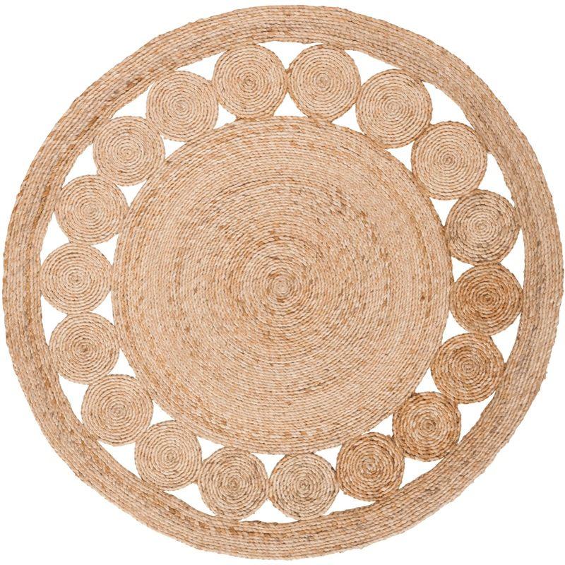 Natural Fiber NFB247 Hand Woven Area Rug - Natural - 8' round - Safavieh.