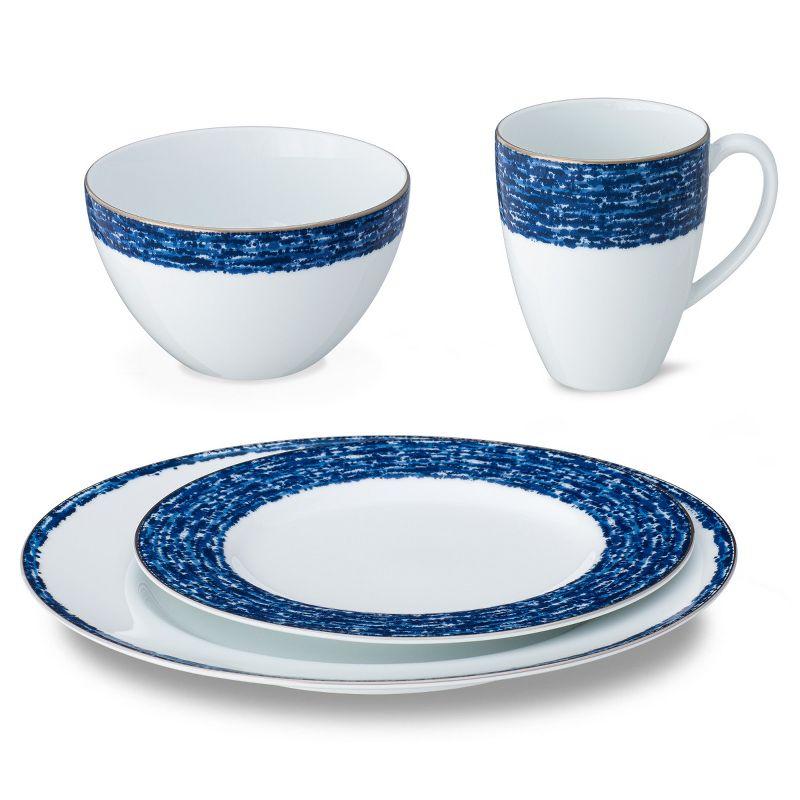 Blue and White Porcelain 4-Piece Place Setting