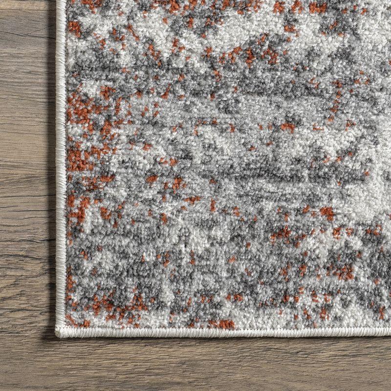 Nuloom Deedra Abstract 4x6 Indoor Area Rug for Living Room Bedroom Dining Room Kitchen, Red/Ivory