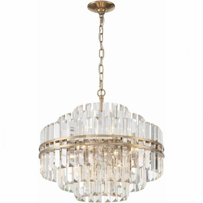 Crystorama Lighting Hayes 12 - Light Chandelier in  Aged Brass