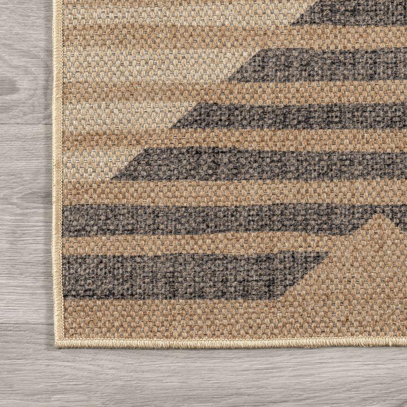 Nuloom Nautical Striped Easy-Jute Machine Washable Indoor Area Rug, 4' x 6', Natural