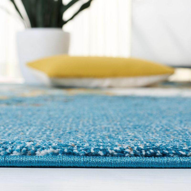 Glacier GLA125 Power Loomed Indoor Area Rug - Blue/Gold - 5'3"x7'6" - Safavieh