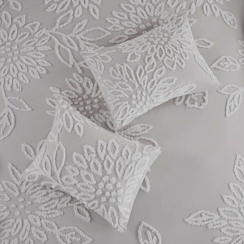 Kelly Clarkson Home Gwyneth 3 Piece Tufted Cotton Chenille Floral Duvet Cover Set