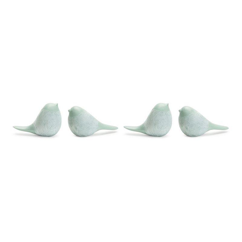 Melrose Modern Etched Bird Figurine (set of 4)