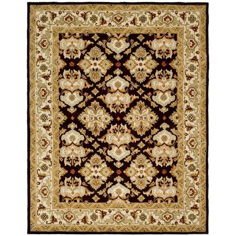 Heritage HG817 Hand Tufted Area Rug - Espresso/Ivory - 9'6"x13'6" - Safavieh.