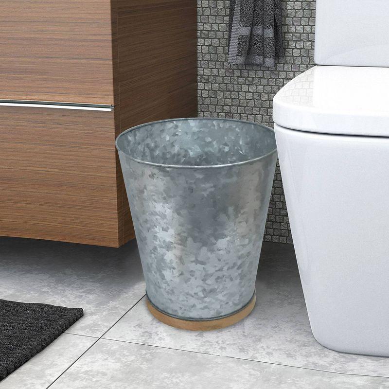 Nu Steel Confetti Bathroom Wastebasket : Microfiber, Machine Washable, Non-Slip Backing