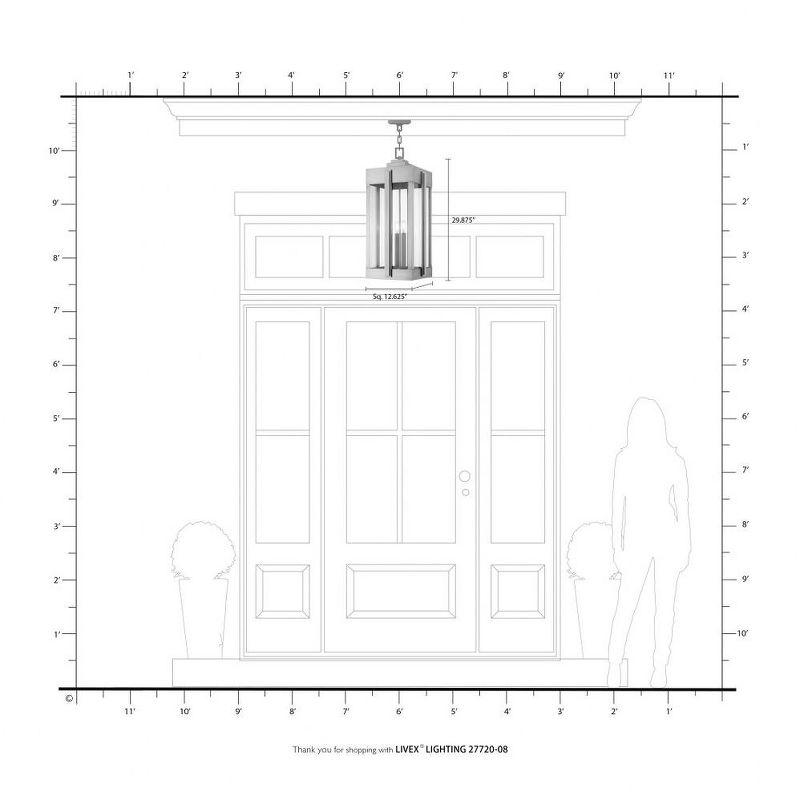Livex Lighting Lexington 4 - Light Pendant in  Natural Brass