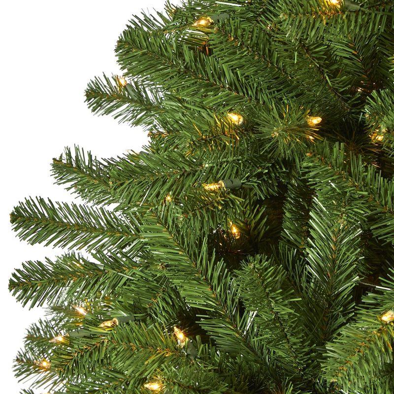 Nearly Natural 9-ft Virginia Fir Artificial Christmas Tree with 600 Clear Lights and 1453 Bendable Branches