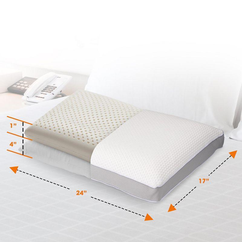 Dual-Sided Memory Foam Sleeping Pillow with Gel Fiber