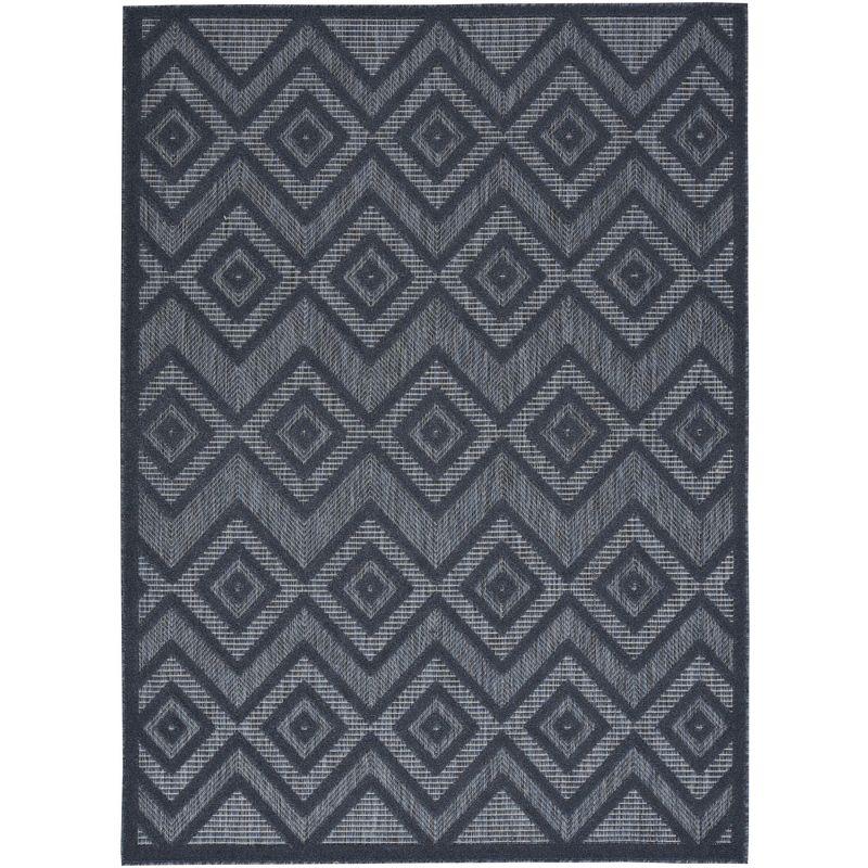 Nourison Versatile Solid Diamond Indoor Outdoor Flatweave Area Rug