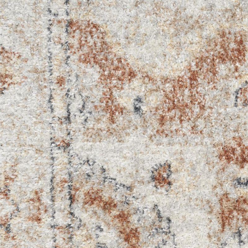 Nourison Astra Machine Washable Vintage Medallion Indoor Bathroom, Kitchen Area Rug Gold/Multicolor 3'3" x 5'