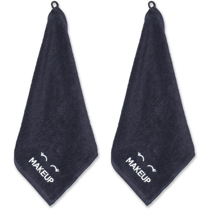 Luxury Hotel Collection Black Makeup Removal Washcloths Bleach Safe | Set of 6 | 13x13